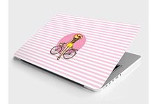 DWELLSINDIA® Pink Girl Skin/Sticker for Laptops Upto 15.6 Inch Suitable for HP, Lenovo, Dell, Acer, Asus (HD Quality) Pack of 1