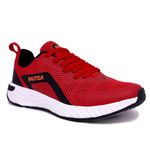 Nautica Men's Sneakers: Athletic, Comfortable, Casual Lace-Up Fashion Walking Shoes, Red Black Cofield, 13