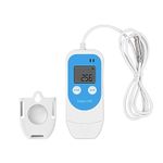 Tzone Temperature Humidity Data Logger with Probe,Digital Humidity Logger USB Temp Recorder 34560 Groups,Industrial Data Logger Thermometer with Auto PDF&CSV Report for Freezer Refrigerator RH Monitor