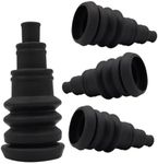 BELOMI 4 Pack Universal Firewall Boots, Car Rubber Grommets, Accommodates 3/8" to 1" Diameter Wire Bundles, Quick and Easy Grommets for Automotive Running Cables, Compatible with Any Vehicle