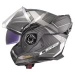 LS2 FF901 Advant X Carbon Black Modular 180° Flip Front Dual Visor Full Face Motorbike Helmet Sport. ECE 22.06 Certified. Pinlock and Backpack Carry Bag - HORIZON SILVER GREY - XL (61-62cm)