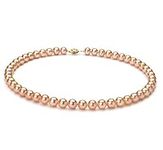 Pink 7-8mm AA Quality Freshwater Cultured Pearl Necklace-36 in Opera length