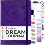 Clever Fox Dream Journal – Guided Dream Diary for Women, Men & Kids – Hardcover Dream Notebook – Log Book for Dream Journaling (Purple)