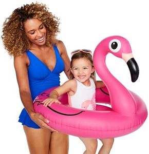 BigMouth Inc Lil’ Water Float - Pool Float for Infants & Kids Ages 1-3, Perfect for Beginner Swimmers, Easy to Inflate & Durable (Pink Flamingo)