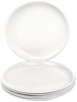 Signoraware Round Plastic Half Plate Set, Set of 6, White