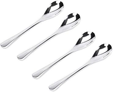 VANRA 5.3in 4-Piece Tea Spoons Set 18/10 Stainless Steel Coffee Appetizer Dessert Spoon Serving Spoon Teaspoon Silver Flatware Set