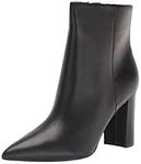 Marc Fisher Women's Glorena Ankle Boot, Black Leather, 7.5