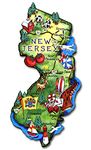 New Jersey Artwood State Magnet Collectible Souvenir by Classic Magnets