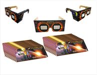 StepsToDo (with device) Premium Solar Eclipse Goggle. Sun Viewer Glasses (Set of 20)