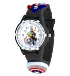 Time Up Silicone Analog Dial Cartoon Disco Light Kids Watch For Boys & Girls (Age:3-10 Years) -Rbt-Cap-X (Cap-Black)