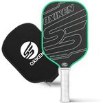 OXIKEN 16 mm Pickleball Paddles USAPA Approved T700 Carbon Fiber Surface (CFS) 8.3oz Pickle Paddle, Thermoformed High Grit & Spin, 5.5” Elongated Handle, Anti Slip Sweat Absorbing Grip with Cover Case