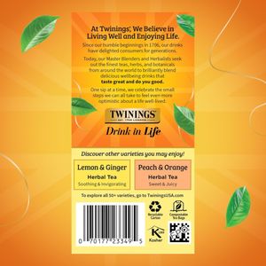 Twinings Mango Pineapple Herbal Tea – Caffeine Free, 20 Tea Bags
