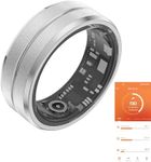 Tulbeys Fitness Tracker Smart Ring, Step Counter for Walking, Heart Rate Blood Oxygen Calorie Sleep Tracker Health Ring, IP68 Waterproof Design, Stainless Steel, 5-7 Days Battery Life, Silver (US 11)