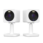 WYZE Cam OG Indoor/Outdoor 1080p WI-Fi Smart Home Security Camera with Color Night Vision, Built-in Spotlight, Motion Detection, 2-Way Audio, Compatible with Alexa & Google Assistant, White (2-Pack)