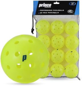 Prince - Pickleballs, 40-Hole Balls for Indoor & Outdoor Play, 12-Pack