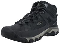 KEEN Men's Targhee 3 Mid Height Waterproof Hiking Boots, 11.5 Wide US, Black/Brindle, 8.5 Wide