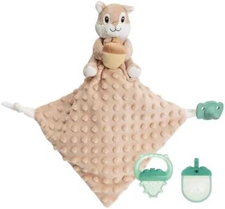 haakaa 3-in-1 Baby Lovey Blanket, Cooling Teether & Pacifier Set - Squirrel
