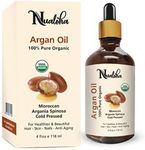 Nualoha Organic Argan Oil For Hair Growth , Skin, Nails, Anti-Aging Face Moisturizer, 100% Pure Cold Pressed Moroccan Argon Carrier Oil for Soaps, Lotions, Essential Oils and Hair Conditioners - 118 ML