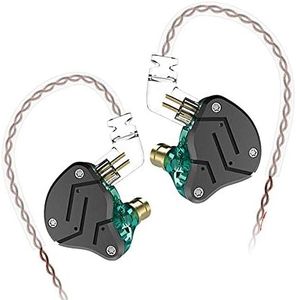 KZ ZSN in Ear Bass Buds Earphones Yinyoo Stereo Sound Hybrid Dynamic Driver Balanced Armature Earbuds Headphones Dual Driver 1DD 1BA Deep Bass Ergonomic Comfortable Earphones(Cyan no mic)