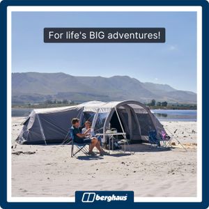 Berghaus 9-Man Air Tent, Grey – Kepler Family Camping Shelter