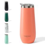 VAHDAM, Caper Stainless Steel Tumbler (270ml) Coral | Vacuum Insulated, Double Wall, Sweat-Proof Sipper with Lid for Hot and Cold Drinks | Coffee Mug