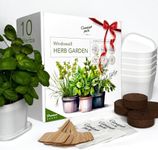 Garden Pack Herb Garden Kit – 10 Herb Varieties – Grow Your Own Herbs Indoors – Windowsill Garden Kit with Seeds for Planting UK