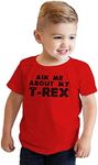 Toddler Ask Me About My Trex T Shirt Funny Cool Dinosaur Flip Humor Tee for Kids Funny Toddler Shirts Flip T Shirt for Toddler Funny Dinosaur T Shirt Red 3T