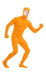 lucky baby store Boys' Mens Full Body Open Face Spandex Lycra Unitard Mask Zentai Costume Bodysuit (M, orange)