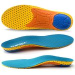 XINIFOOT 2 Pairs Running Insoles, High Elastic Cushioning Inserts for Foot Relief, Shock Absorption Breathable Sports Feet Insoles for Women