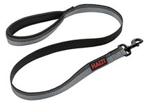 HALTI Lead For Dogs, Size Large, Black, 1.2m, Premium Nylon Puppy & Dog Leash, Reflective Neoprene-Padded Handle, Comfortable & Easy to Use, For Small, Medium & Large Dogs