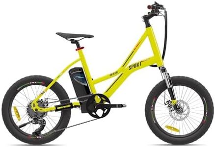 vaan Urbansport Electric Bicycle with Display, Benelli Hydroformed Alloy Frame and 5 Levels Pedal Assist for Easy Climb (Yellow, E-Cycle Weight- 25kg)