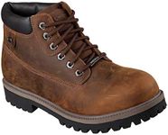 Skechers Men's Sergeants Verdict. Waterproof Chelsea Boots, Dark Brown Crazyhorse Leather, 9 UK (43 EU)