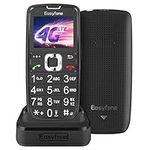 Easyfone Prime-A6 4G Unlocked Feature Mobile Phone, Easy-to-Use Clear Sound GSM Dumbphone with an Easy Charging Dock