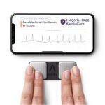 KardiaMobile 1-Lead Personal ECG Heart Rate Monitor + 1 Month Free of KardiaCare - Record ECGs at Home, Detects Atrial Fibrillation, Trusted by the NHS, Fast Results, Works with Most Smartphones