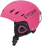 STOMP Ski & Snowboarding Snow Sports Helmet with Build-in Pocket in Ear Pads for Wireless Drop-in Headphone (Matte Pink, Small) (VS61012:22)