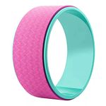 Bodylastics Yoga Wheel for Back Bends, Exercise, Stretching for Women and Men Fitness 13” Strong, Sweat Resistant & Eco-Friendly (13 Inch, Blue/Pink)