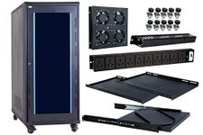 MASS RACK 27U 600X1000mm Server Rack with PDU 10 Socket 16A, Server Tray 1000mm(2 Nos), Keyboard Tray, Cable Organiser 1U Closed, 4 Fans & Hardware Kit - Combo Pack