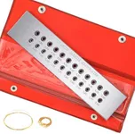 NEWTRY 2.7-5.0mm Jewelry Wire Drawplate 24 Holes Tungsten Carbide Steel Round Draw Plate, Portable Jewelry Making Tools for Manufacturing Jewelry