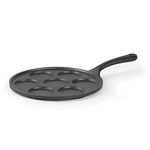 Commercial Chef Cast Iron Mini Pancake Pan, Silver Dollar Pancake Griddle, Easy to Clean Pancake Maker, Heats Evenly, Makes 7 Mini Silver Dollar Pancakes