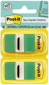 Post-it Flags Value Pack, 50/Dispenser, 12 Dispensers/Pack, 1 in Wide, Green (680-GN12)