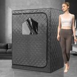 iDOTODO Full Body Portable Personal Infrared Saunas for Home, 2 Person Sauna Tent, at Home Sauna for Weightloss, Portable Infrared Sauna Two-Person Sauna Tent with 2 Foldable Chairs, Remote Control