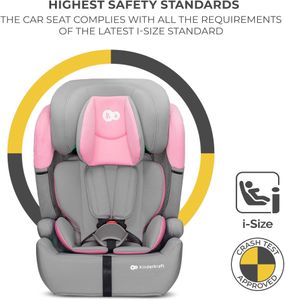 Kinderkraft Comfort UP Car Seat – Pink, Adjustable Child Safety Seat
