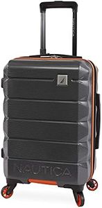 Nautica Quest Hardside Spinner Luggage, Grey/Orange, Checked-Large 29-Inch, Quest Hardside Spinner Luggage