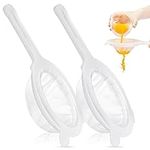 2 Pack Fine Strainer Plastic Nylon Food Small Sieve Fine Mesh Juice Strainer Kitchen Sieve Yogurt Strainer with Handle for Kitchen Juicing 120/200 Mesh