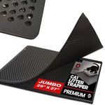 iPrimio Jumbo Cat Kitty Litter Box Trapper Mat 29x27" - Kitty Litter Mat - Mat Rug Traps and Catches Litter Through Large Holes, Multi-Layer Bottom Repels Urine, Perfect for Messy Cats