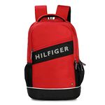 Tommy Hilfiger Zander Unisex Polyester 15 Inch Laptop Backpack Red + Black