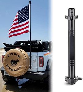 FURYENGRAVER Antenna Mount Flagpole Holder flagpole Bracket Multi-Function Tailgate Hinge Mounted for Ford Bronco Accessories