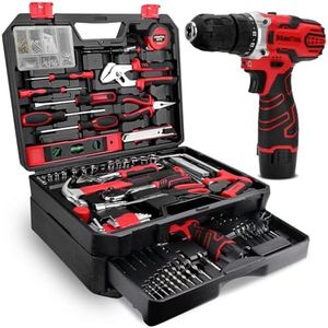 KingTool 276-Piece Tool Set Kit - Tool kit with 12V Cordless Power Drill Driver Toolbox Storage Case with Drawer, Drill Set Perfect for Homeowner, Diyer, Handyman