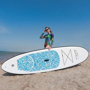 FEATH-R-LITE 10' Inflatable Stand Up Paddle Board – Ultra-Light SUP Kit with Paddle, Pump, Backpack, Leash