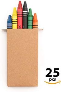 MIRVEN 25 Sets de Ceras de Colores. Cada Uno con 6 Ceras para Colorear. Regalo Ideal para Detalles de Fiestas de Cumpleaños Infantiles, Piñatas.